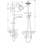 Душевая система наружного монтажа Hansgrohe Croma 100 Showerpipe 27154000 Душевая система наружного монтажа Hansgrohe Croma 100 Showerpipe 27154000